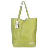 Kožené kabelka shopper bag Vittoria Gotti limetková V299COCO